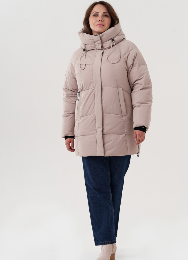 Женский пуховик с капюшоном  модель № 24953 в кредит