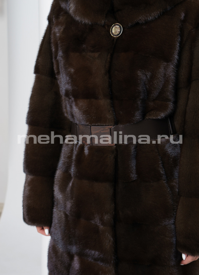 Шуба из норки модель № S-713 универмаг малина