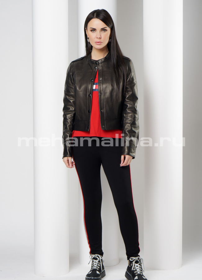 Куртка из натуральной кожи прямого кроя модель № 10516 в рассрочку