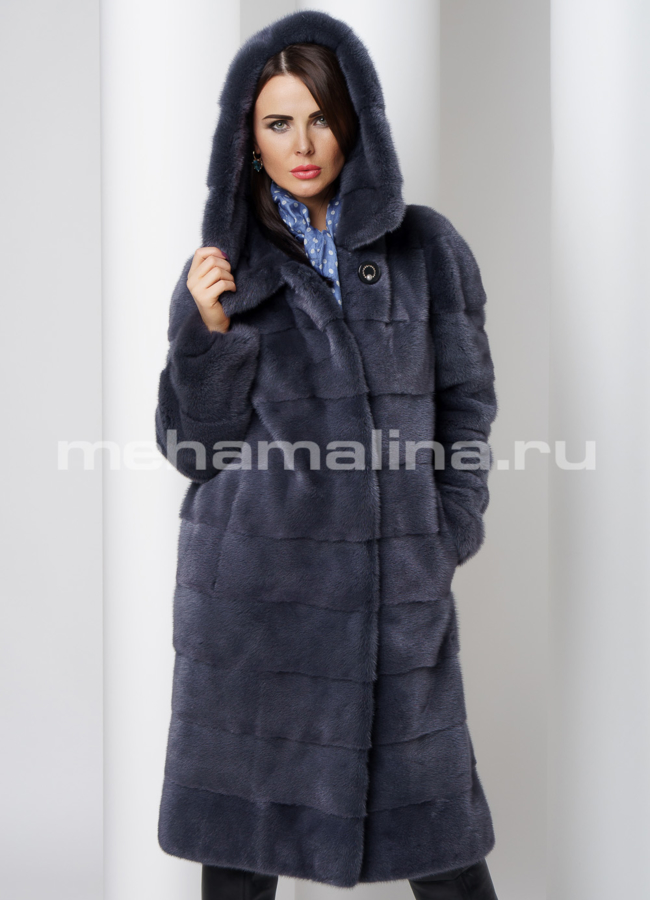 Шуба из скандинавской норки модель № S-508 универмаг малина