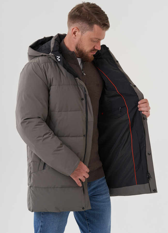 Пуховик мужской с капюшоном  модель № 82400, 82424 универмаг малина