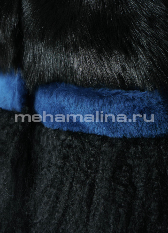 Дубленка из овчины с английским воротником модель № 3213 в рассрочку