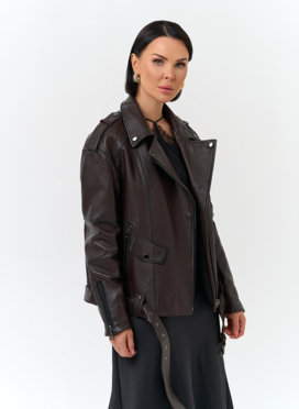 Женская косуха из натуральной кожи