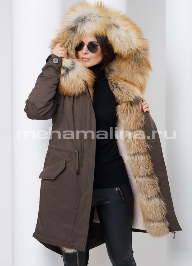 Парка на меху Malina siberian wear модель № П-100 универмаг малина
