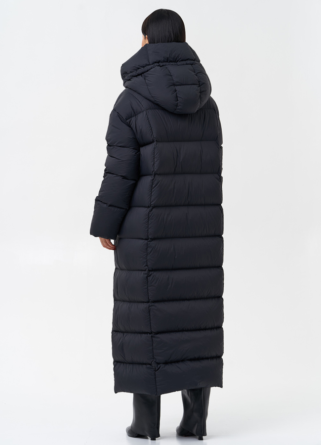 Женский пуховик с капюшоном  модель № 28976 в рассрочку