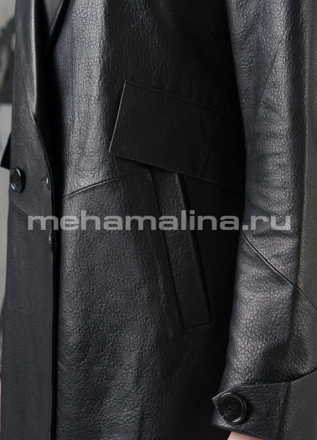 Плащ кожаный модель № K-433 универмаг малина