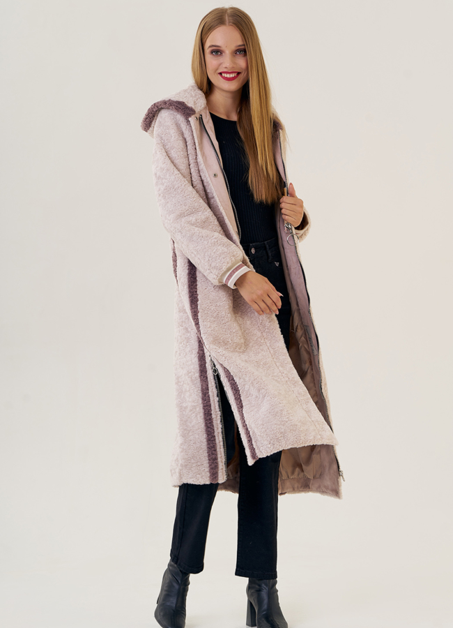 Женское пальто из искусственного меха  модель № 21569 универмаг малина