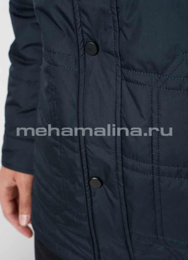 Куртка стеганая на кнопках, синего цвета модель № 1906 универмаг малина
