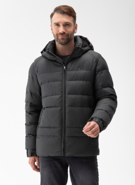 Мужской пуховик с капюшоном 