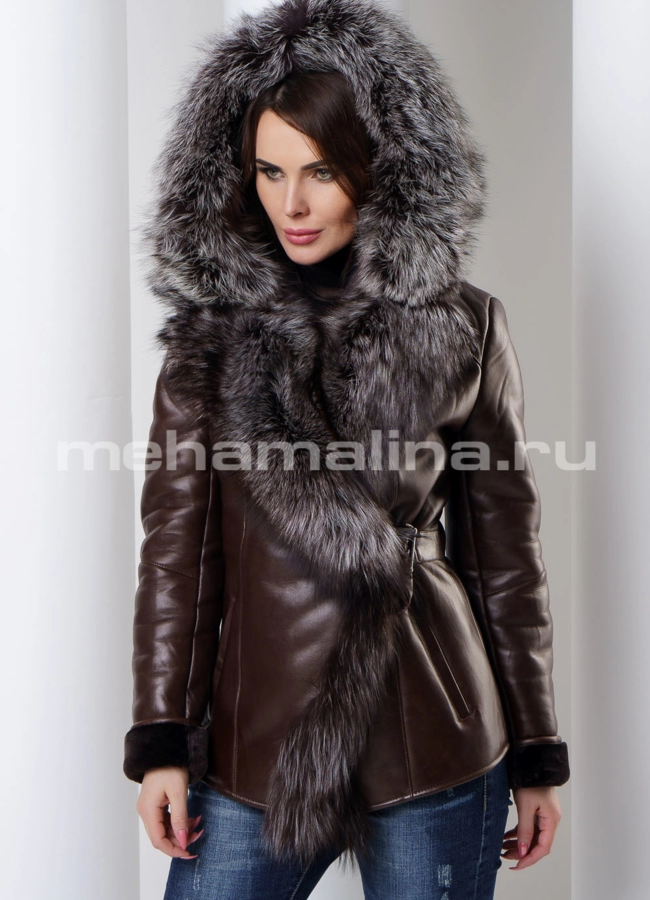 Укороченная дубленка модель № 132 универмаг малина