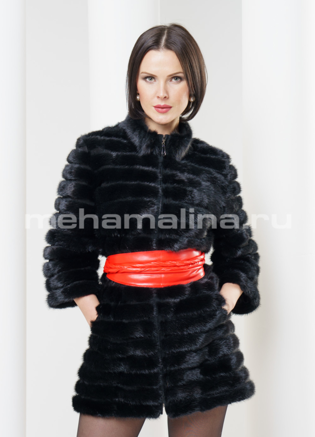 Облегченная шуба из норки модель № S-313 в рассрочку