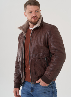 Мужская куртка из натуральной кожи 