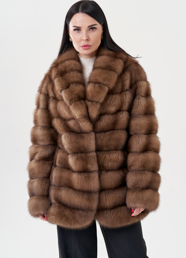 Шуба из куницы  модель № 24433 универмаг малина