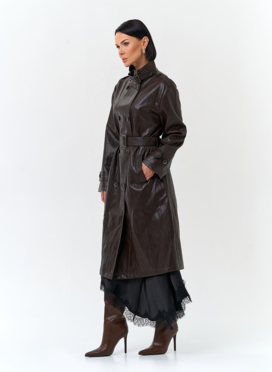 Женский плащ из эко кожи