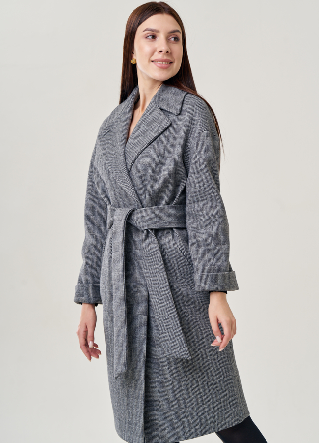 Пальто женское оверсайз с английским воротником модель № 22954 универмаг малина