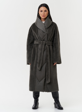 Комбинированное пальто на утеплении