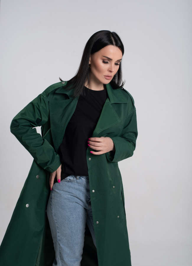 Плащ женский с английским воротником   модель № 24549 в кредит