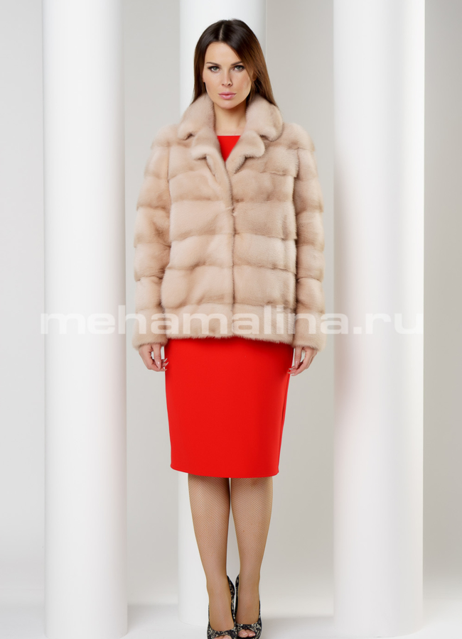Норковая шуба модель № S-599 универмаг малина