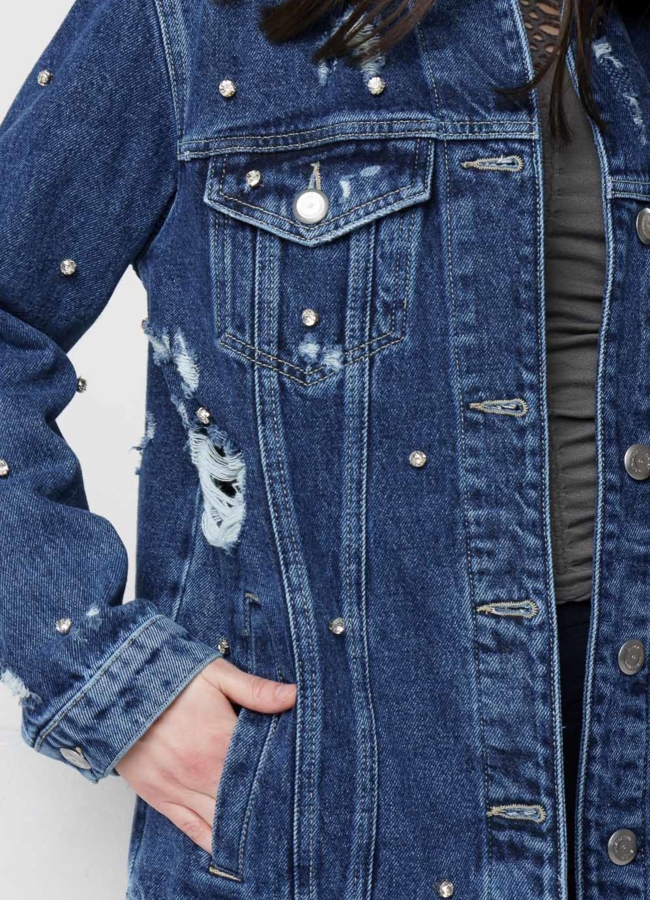 Куртка джинсовая  модель № 376-1 в рассрочку