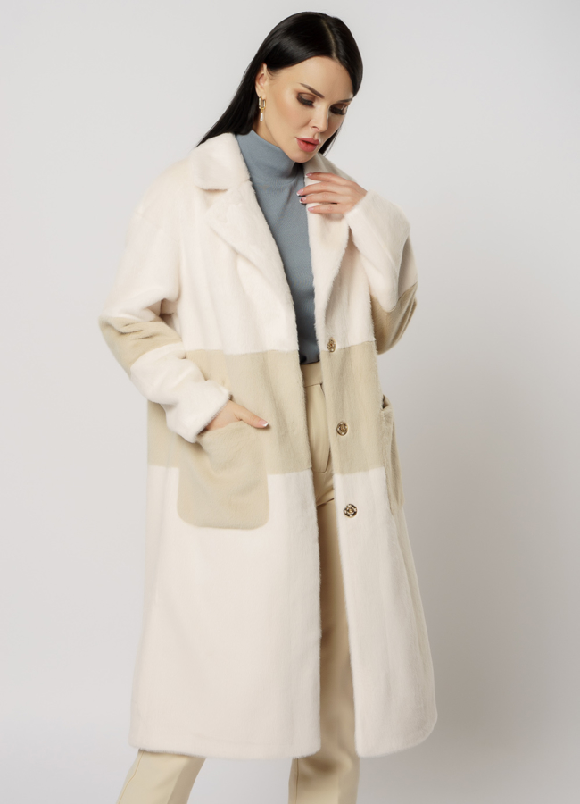 Пальто прямого силуэта с английским воротником модель № 17938 универмаг малина