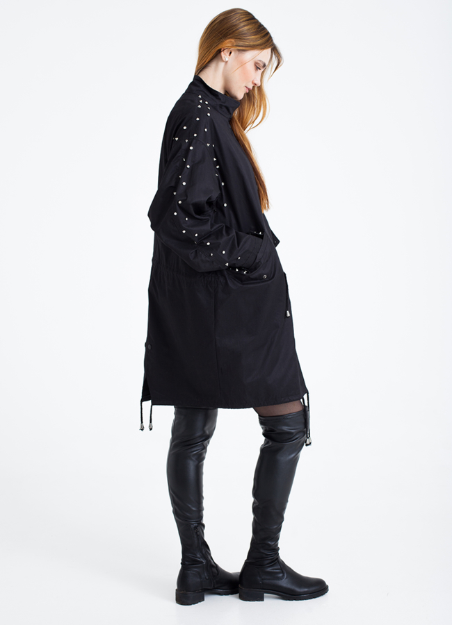 Плащ со стойкой модель № 18136 в рассрочку