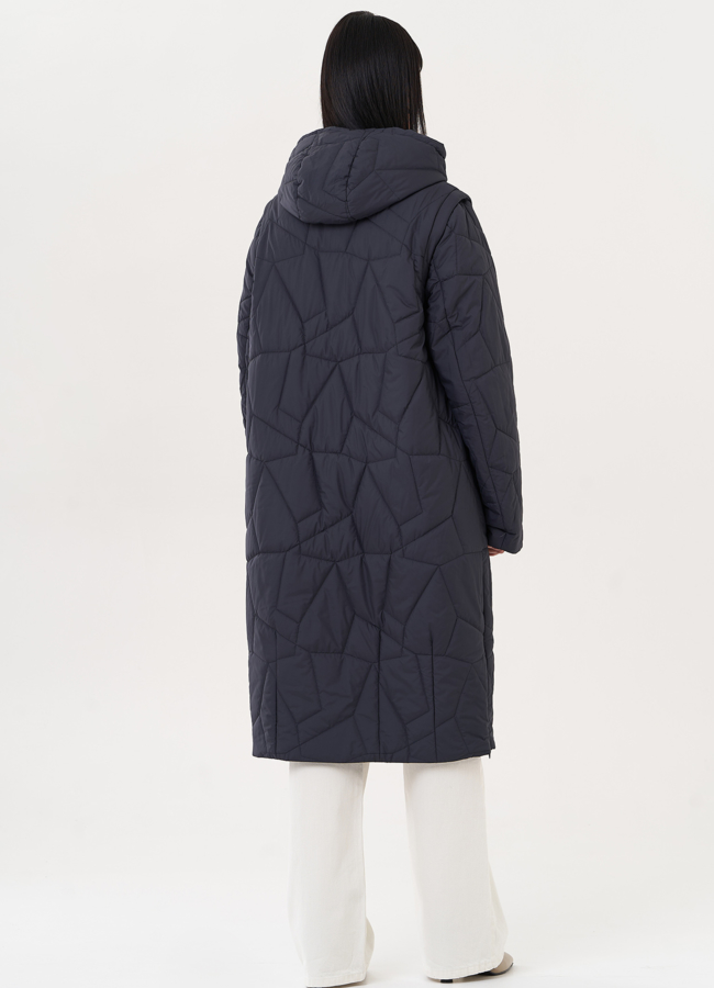 Стеганый пуховик с накладными карманами модель № 27010 универмаг малина