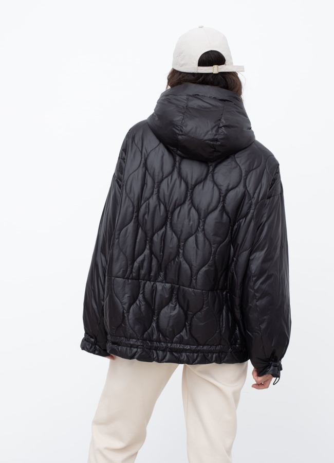 Женская куртка с капюшоном  модель № 22521 в рассрочку