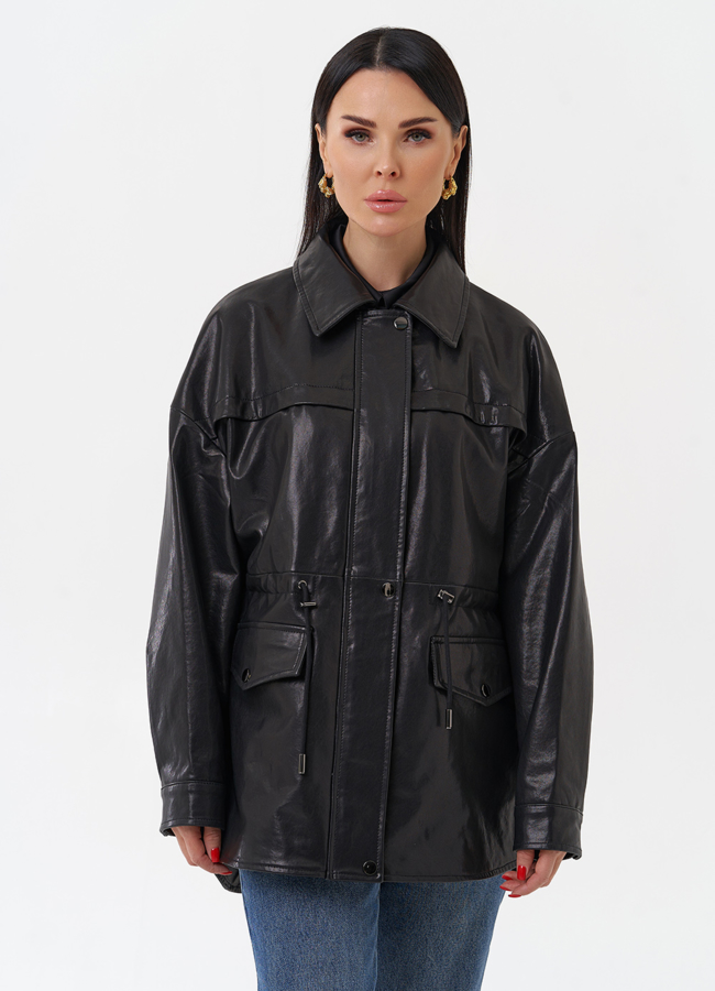 Куртка - парка из натуральной кожи модель № 29911 универмаг малина