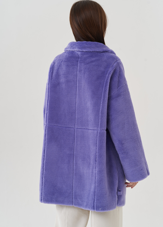 фото Двухстороннее пальто из натуральной шерсти модель № 25683