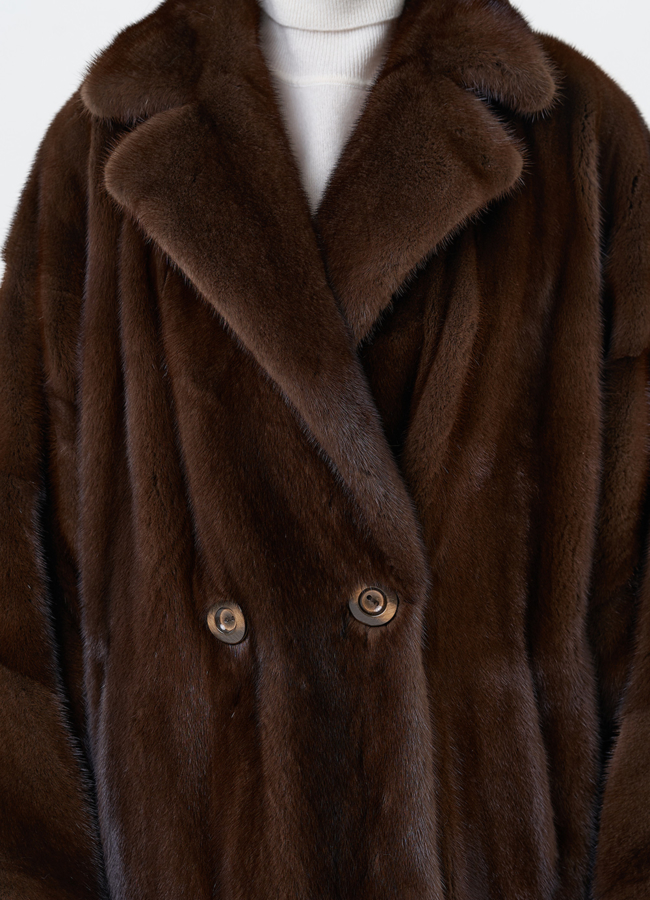 Шуба из скандинавской норки модель № 29418 универмаг малина