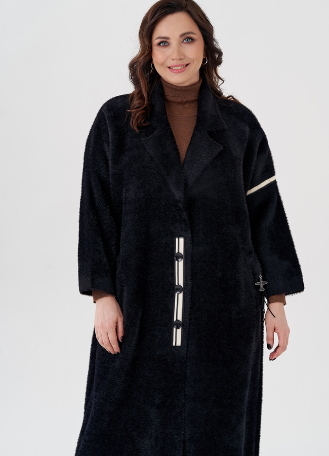 фото Длинный кардиган с английским воротником  модель № 22478