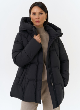 Женский пуховик с поясом