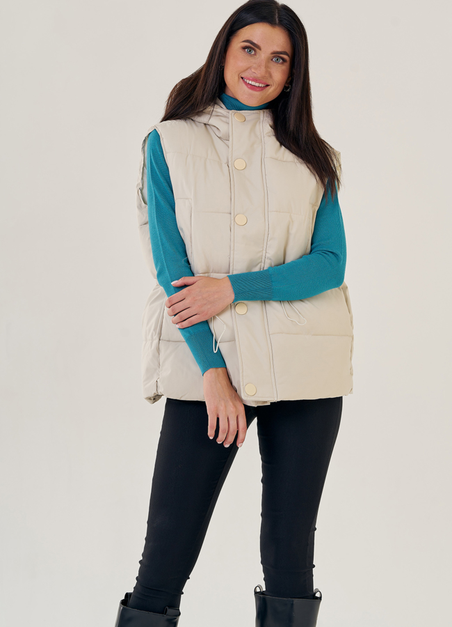 Жилет женский с капюшоном модель № 23138 в рассрочку