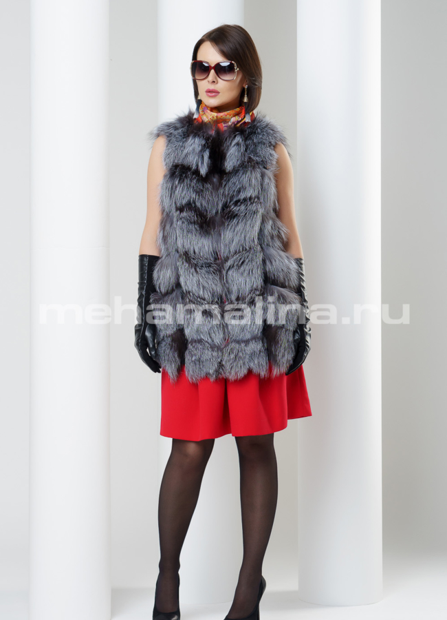 Жилет, чернобурка модель № M-113 в рассрочку