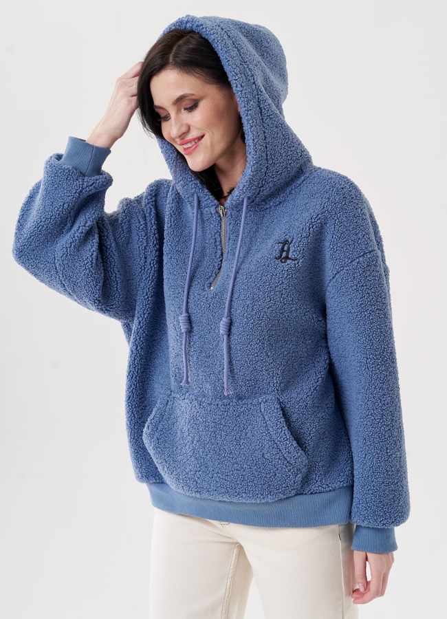 Худи женское из искусственного меха  модель № 24458 универмаг малина