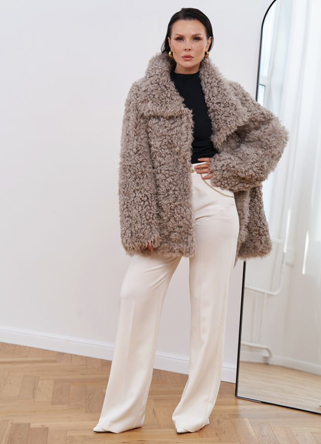 Двухсторонняя натуральная дубленка модель № 26832 в рассрочку