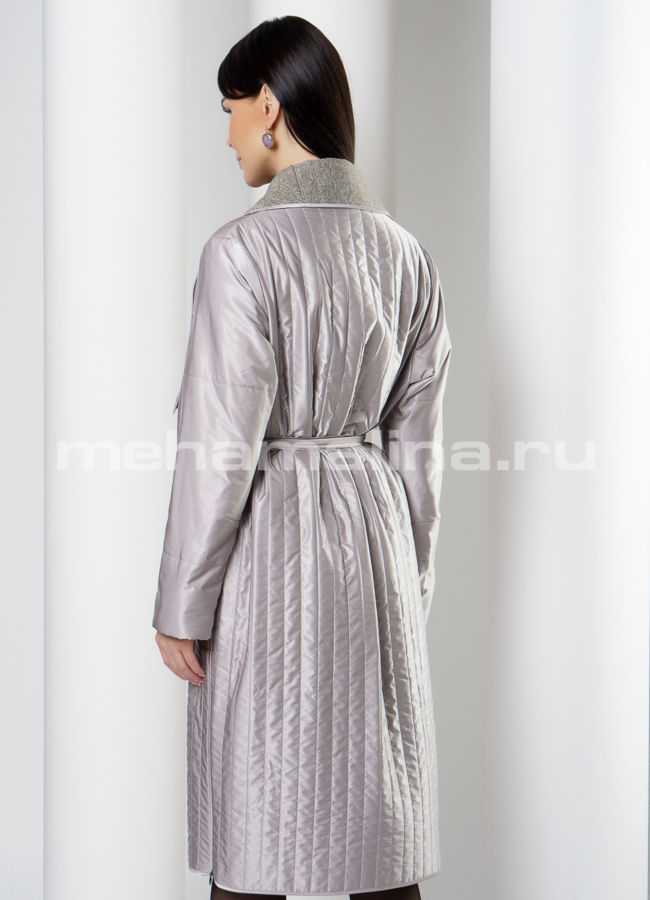 Пальто с воротником шалью и поясом модель № 20081/1 в кредит