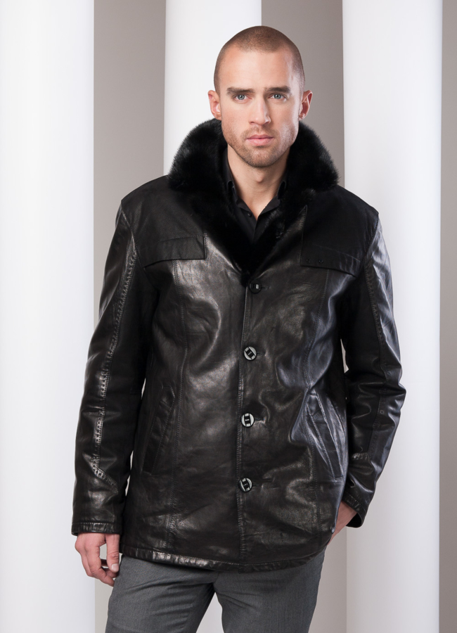 фото Дубленка с норкой модель № DM-31