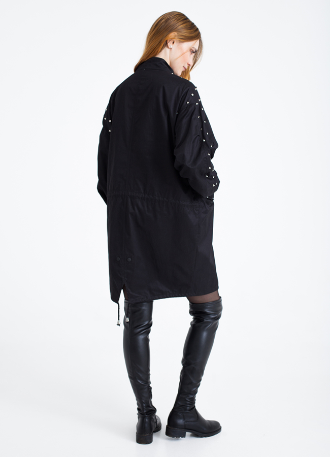 Плащ со стойкой модель № 18136 в кредит