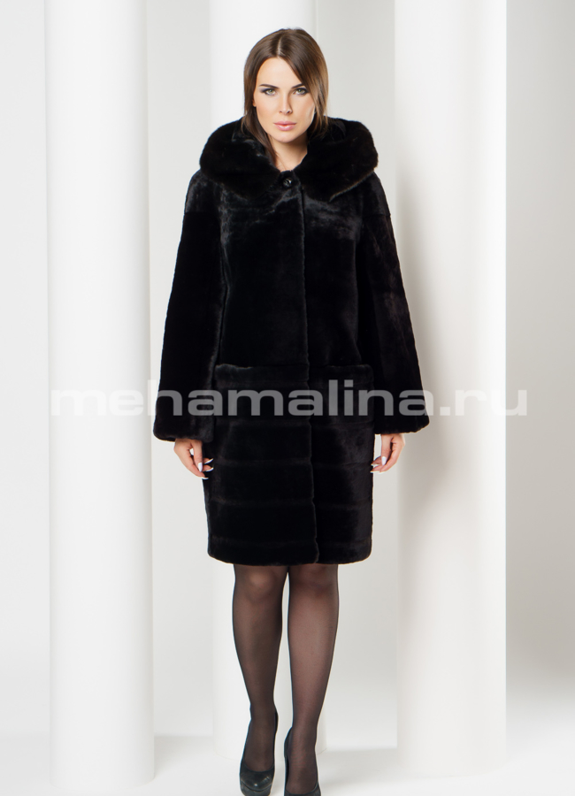 Шуба из мутона модель № S-610 в кредит