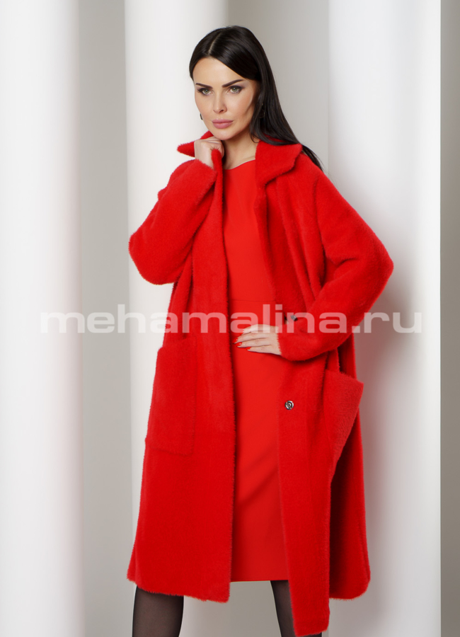 Пальто с английским воротником на кнопках  модель № 231 универмаг малина