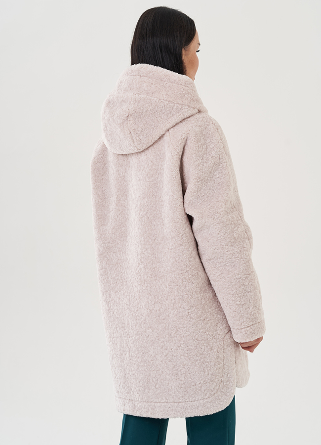 Полупальто женское с капюшоном модель № 24608 универмаг малина