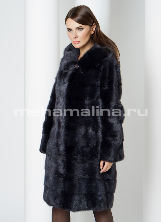 Шуба из норки модель № S-632 универмаг малина