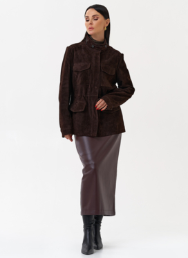 Замшевая куртка сафари