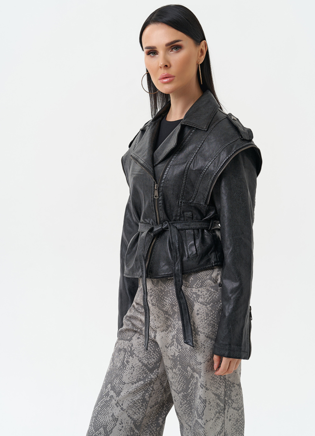 Куртка женская из эко кожи в стиле ретро модель № 30311 универмаг малина Куртка женская из эко кожи в стиле ретро модель № 30311 универмаг малина