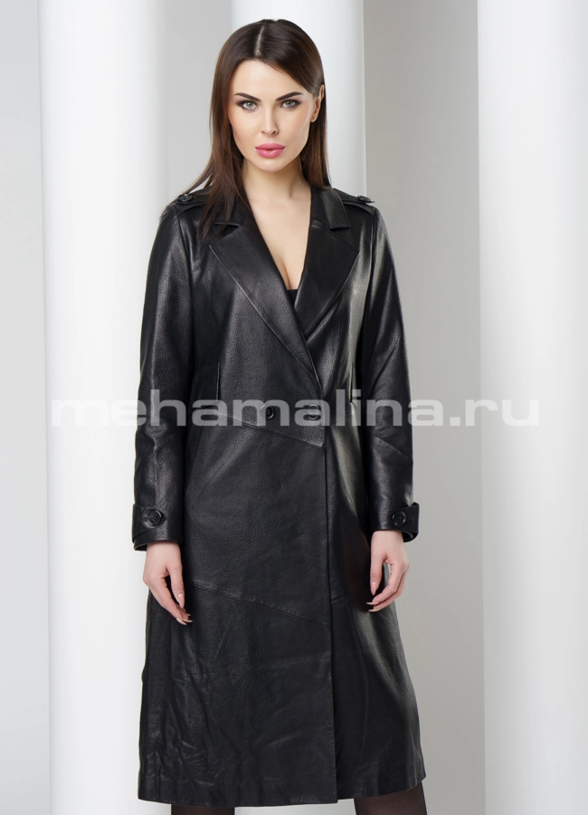 Плащ кожаный модель № K-433 универмаг малина