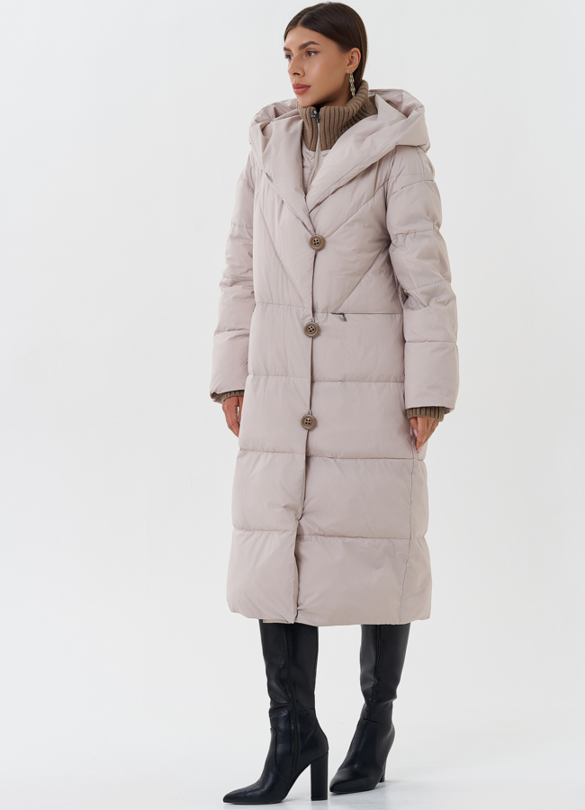 Женский пуховик с капюшоном модель № 28564 в кредит