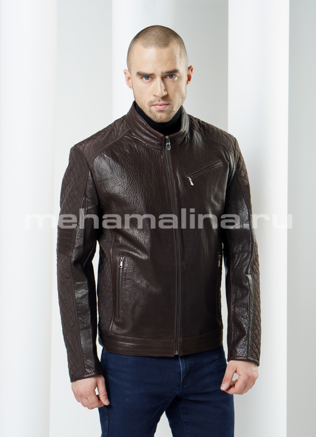 Куртка из комбинированной кожи модель № KP-99 в рассрочку