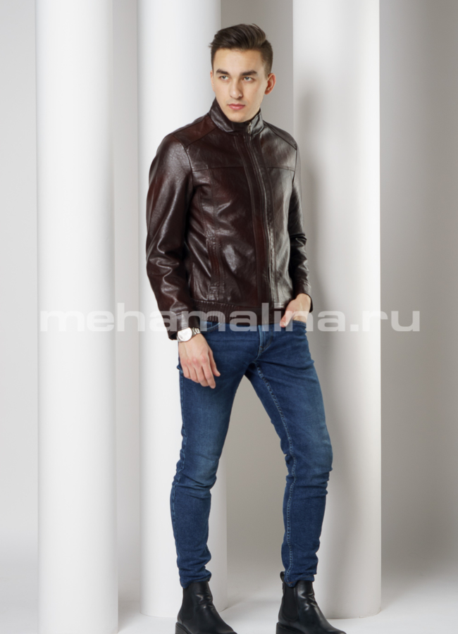 Куртка из эко кожи на молнии модель № 560 в кредит