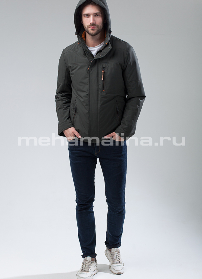 Куртка демисезонная  модель № 1395 меха малина